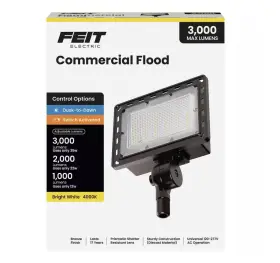 Feit Electric 017801738698 300-watt Led Lumen Bronze Dusk To Dawn Ground/flood Light 4000k