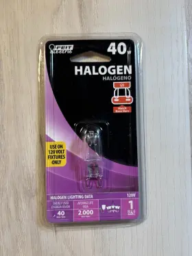 Feit Electric 017801784480 Halogen 40 Watt 120v Clear Light Bulb G9 Base