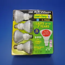 Bpce15r30 Feit Electric Conserv-energy Compact Fluorescent Light Bulbs 65 Watt Pack Of 4
