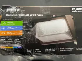 Feit Electric S13cwpk/mm/bz Wall Pack Light 12000 Lumen Led Dusk/motion Sensor