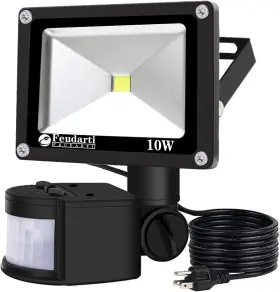 Feudarti 445017236258 10w Electric Motion Sensor Flood Light Outdoor Night 110v Led Security Bul