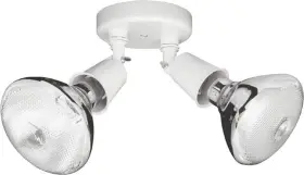 9502wh Fixture Company Outdoor Flood Light 2-light 300 Total Watts 5 Inch H X 6 W White