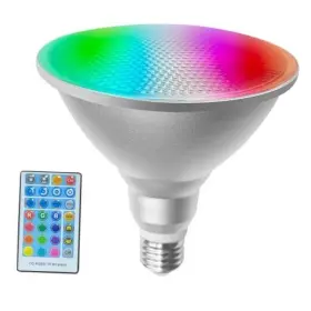 Fl-par38-rgbw Fl Shangmao Flood Light Bulbs With Remote Timing Function Outdoor E26 30w Par38 Rgb White