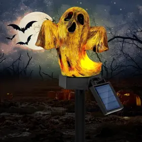 0719 Fljzczm Halloween Outdoor Decorations Ghost Stakes Solar Lights For Garden