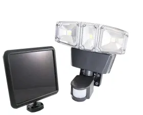Fdosl18 Forcetekdata Ultra Bright Cob Led 1200 Lumens 180 Degree Triple Head Solar Powered Motion