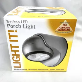 Fulcrum Products 605694000666 Light It Wireless Led Security Porch Motion Activated Weatherproof Silver