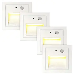 85-265v Fvtled 782500235846 4 Pack 3w Led Step Light Motion Sensor Photosensitive Ac