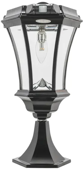 94bs50033 Gama Sonic Victorian Bulb Black Solar Led Motion Sensor Outdoor Light