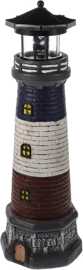 M155463ct3wx4e57a Ganazono Solar Lights Nautical Lighthouse Art Decor Powered Black