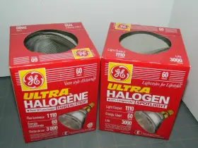 Ge 043168118811 2 Pack Outdoor Glass 60w Spotlight Par38 Long Life Halogen Bulbs Free Ship
