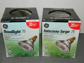 Ge 043168147484 2 Pack Outdoor Glass 75w Floodlight Par38 Long Life Halogen Bulbs Free Ship