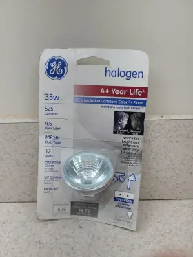 Mr16 Ge 043168232531 Lot Of 5 Lighting 35-watt Edison Halogen Floodlight Light Bulb