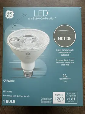 Ge 043168502283 Led Flood Bulb Motion-sensor 15-watts 1200 Lumens -daylight- 1 Ge 043168502283 Led Flood Bulb Motion-sensor 15-watts 1200 Lumens -daylight- 1