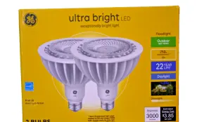 Ge 043168527958 Ultra Bright Led Bulbs 250w Par38 3000 Lumens Outdoor Floodlight 2 Pack New