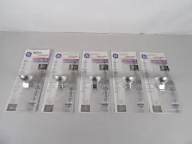 Mr16 Ge 043168646796 Lot Of 5 Halogen 20w Bab/cg 12 Volts Floodlamp