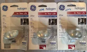 Mr16 Ge 043168993739 3 - 20w Floodlights Bab 40 Beam