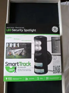 Ge 043180452658 Motion Tracking Led Security Spotlight Smart Track 180 Tech Brand New Sealed