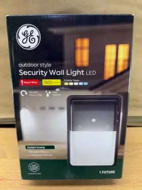 93132136 Ge Outdoor Security Led Wall Light With Dusk To Dawn Sensor Hardwired 3500 Lumen
