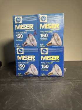 Plg384-1 Ge 4 Miser 150w Outdoor Flood Light Bulbs Heavy Duty 150par 2000 Hrs