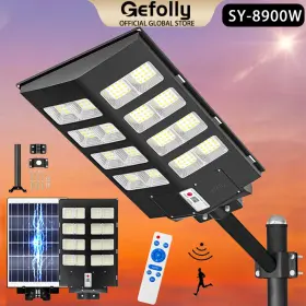 Ry-8900w Gefolly 8900w 9999999000lm Solar Street Lights Outdoor Motion Sensor Lamp Dusk To Dawn