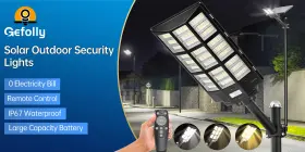 Sl-10000w Gefolly Commercial Solar Street Light Outdoor Dusk To Dawn Lamp For Parking Lot