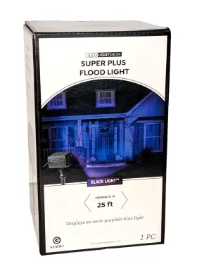 553175 Gemmy Super Plus Flood Light Purplish-blue Halloween Eerie Black