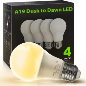 Gk Lighting 711181088533 Lohas Dusk To Dawn Sensor Light Bulbs 40w Equivalent Led Outdoor Warm
