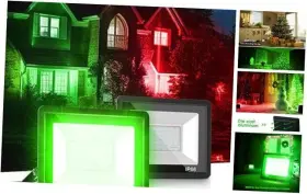 A-gk-fl002grus-2 Gk Lighting Lohas Led Flood Light Outdoor 50w Plug In 2 Pack Green