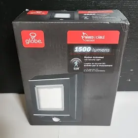 17000199 Globe Electric Wired 1500 Lumens Motion Activated Sensor Led Security Light