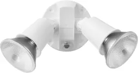 17000081 Globe Electric 240w Twin Head Hardwired Dusk To Dawn Security Flood Light Outdoor