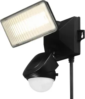 17000198 Globe Electric 14w Led Outdoor Security Flood Light 1200 Lumens 180 Plug-in