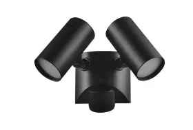 Globe Electric 17000205 180-degree 22w Twin Head Black Hardwired Motion Activated Diecast