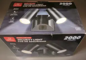 17000593 Globe Electric Twin Head Security Light 2000 Lumens Motion Sensor Led New