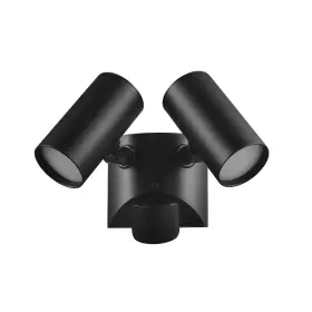 91008693 Globe Electric 22w Eq Led Twin Head Black Motion Activated Security Area Light