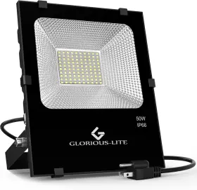 Glorious-lite 840404124618 Led Flood Lights Outdoor 50w 4000lm 6000k Ip66 Waterproof New