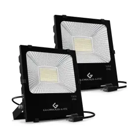 Bbb-100wfl-001-bk-2pack Glorious-lite 100w Flood Lights Outdoor 8000lm Bright Led Work Light With Pl