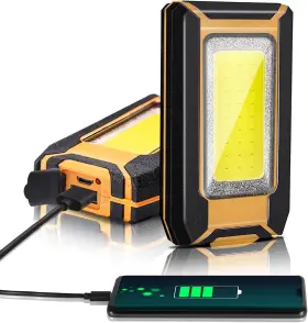 Golightonlyus 445008088002 2 Pack 40w 1600lm Led Work Light Rechargeable Portable Magnetic Flood Lights Fo
