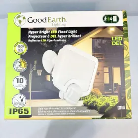 1356-wh3-02lf Good Earth Lighting Hyper Bright Led Flood Light 4k Lumens Motion Sensor - New