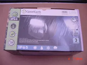 Ip65 Good Earth 755284020342 Rated Motion Activated Security Light 700 Lumens Up To 40ft