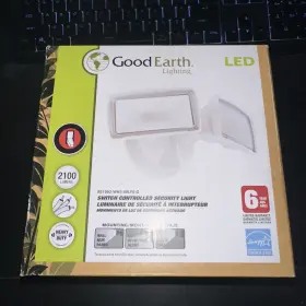 Se1097-wh3-02lfo-g Good Earth Lighting Led Security Flood Light 2100 Lumens 5000k Switch Control