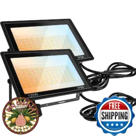 B0dcp6bs1r Gopretty 120w Led Flood Lights Outdoor 2-pack 14000lm Dimmable 3000k 4500k 6000k