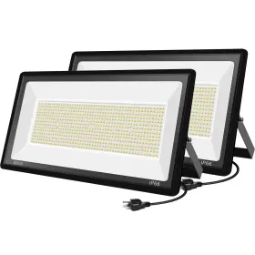 Pad-800w Gopretty Open Box- 800w Warm White Outdoor Led Security Floodlights With Plug 3000k