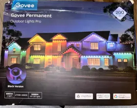 Govee 313103262245 Permanent Outdoor Lights Pro 200ft Black Version 50 000 Hours 6000lm