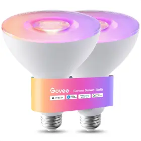 B14a1102 Govee Par38 1300lm Flood Light Bulbs Ip65 Waterproof Rgbww Tunable White 2 Pack