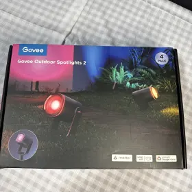 H7094 Govee Outdoor Spotlights 2 4 Pack Alexa Google Home Compatible New