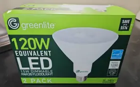 3527948138 Greenlite New 15w 120w Equivalent Led Flood Light Par38 Dimmable 1250 Lumens Nib