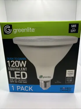 Greenlite 635279481580 Led Lite Flood Light Bulb Dusk To Dawn Indoor Outdoor Auto New