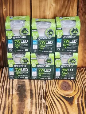 Greenlite 635279484376 6 Par20 Led 7w Dimmable Flood Lights 50w Equivalent 3000k Waterproof