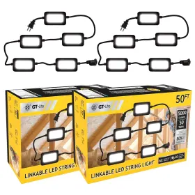 100w Gt-lite 850040548099 2-pack 50ft Led Work Light 10000 Lumen Waterproof Tent Lights Construct