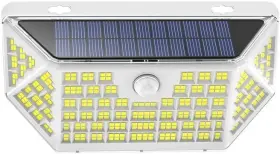 Hd-m-0050 H&e 314 Leds Motion Sensor Outdoor Lights 800lm 6000 K Solar Powered Flood